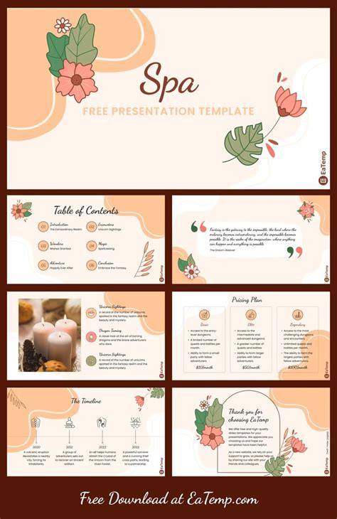 Spa PPT Presentation Template Free PowerPoint Templates Google