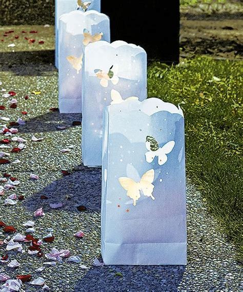 Butterfly Paper Bag Luminaries 12 Packs Wedding Ceremony Etsy Luminaries Bags Candle Bags