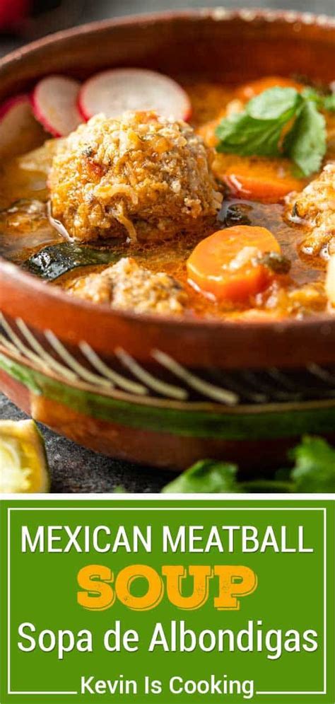 Mexican Albondigas Soup Is A Hearty Meatball Soup With Tender Garden