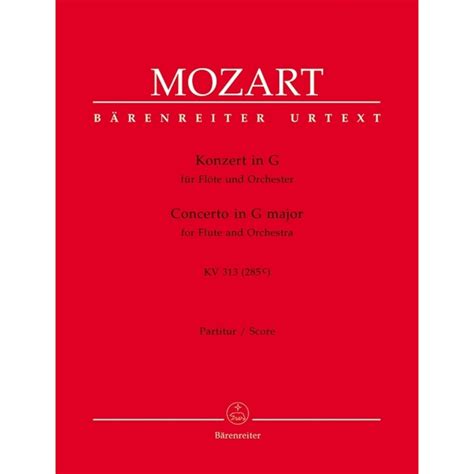 Flute Concerto No 1 In G Score Only W A Mozart Just Flutes