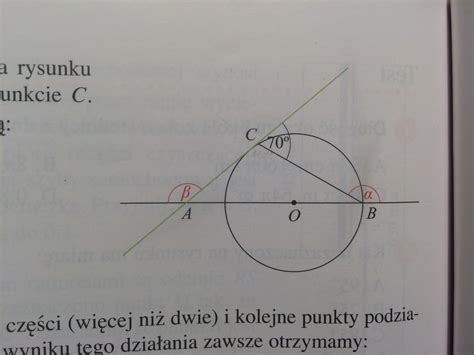 Prosta Ac Przedstawiona Na Rysunku Jest Styczna Do Okr Gu W Punkcie C