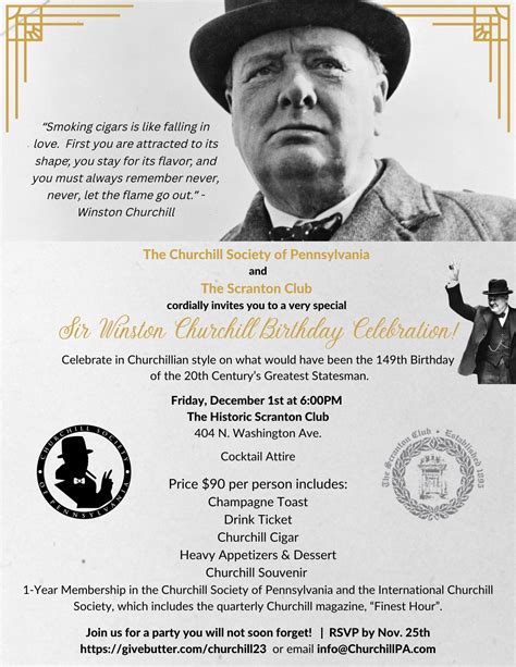 Sir Winston Churchills Birthday Celebration Churchill Society Of