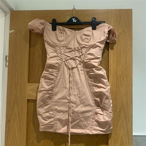 Nude Pink Oh Polly Body Con Dress Brand New Never Depop