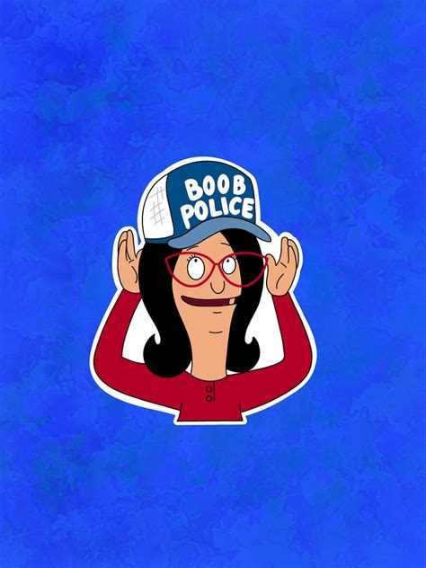 Linda Belcher Boob Police Laptop Sticker Bob S Burgers Etsy