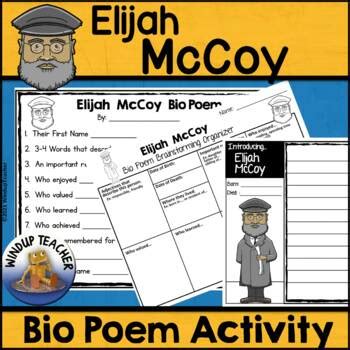 Elijah McCoy Biography Poem Activity and Writing Paper by Windup Teacher