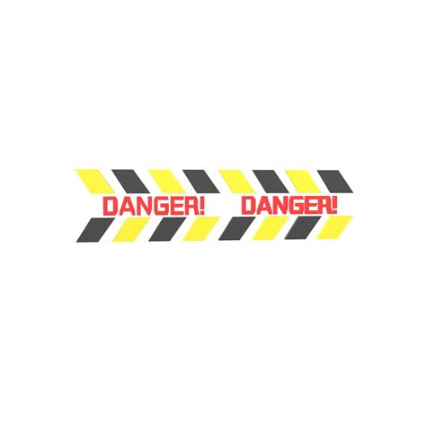 3d Model Cyberpunk Future Danger Sign V1 001 Vr Ar Low Poly Cgtrader