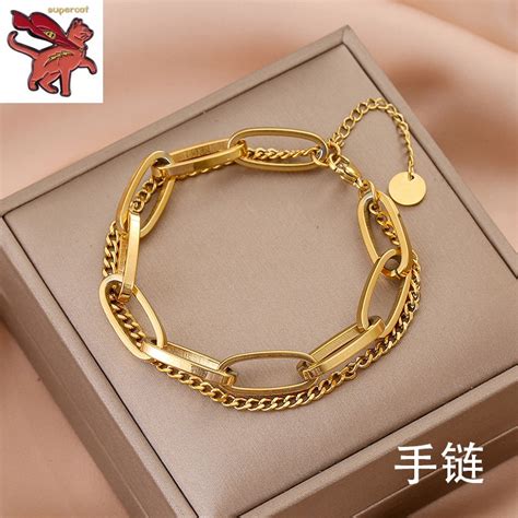 Original 18K Saudi Gold Pawnable Double Thick Bracelet For Women