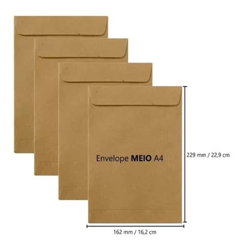 Envelope Saco Kraft Natural 16 X 23 Cm Skn 23 25 Unidades MercadoLivre