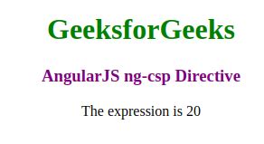 AngularJS Ng Csp Directive GeeksforGeeks