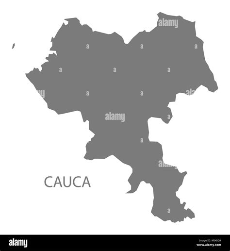 Cauca Colombia Map in grey Stock Photo - Alamy