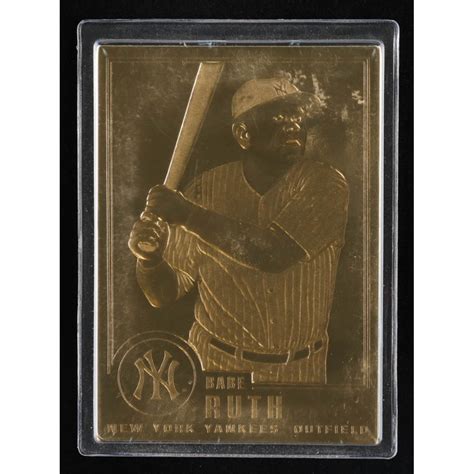 Babe Ruth Danbury Mint Kt Gold Card Pristine Auction