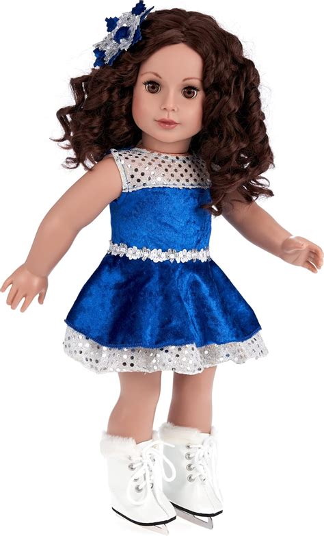 Ice Dancer 3 Piece 18 Inch Doll Ice Skating Outfit Blue