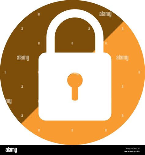 Color Circular Emblem With Padlock Icon Stock Vector Image Art Alamy