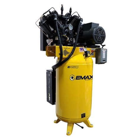 Emax Silent Air Industrial E450 Series 80 Gal 175 Psi 75 Hp 31 Cfm 3 Phase 208v 2 Stage