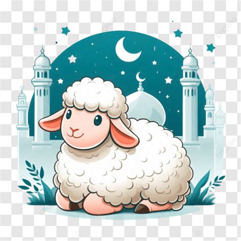 Sheep And Islamic Decorations Transparent Background Sheep Eid Eid