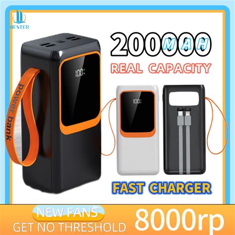 Jual Hester Crazy Robot Powerbank 200000mah Powerbank 66W Fast Charging