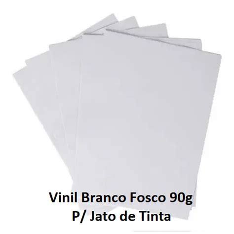 Vinil Adesivo Branco Fosco A Folhas Prova D Agua Jato De Tinta