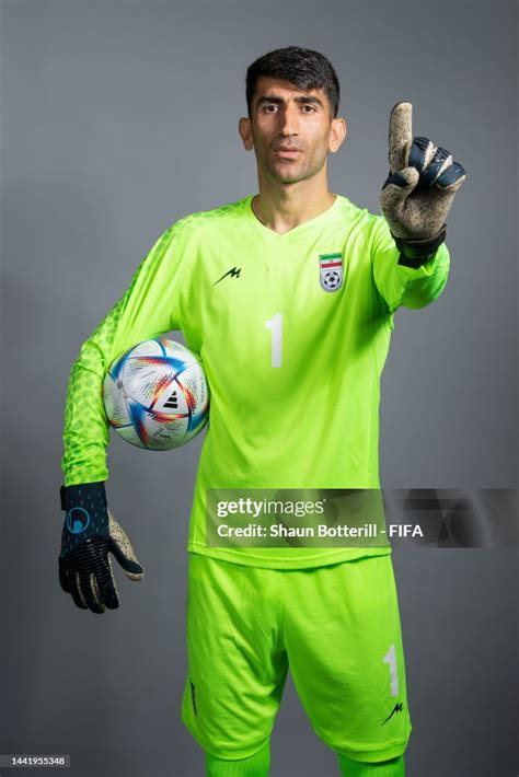 Alireza Beiranvand Of Ir Iran Poses During The Official Fifa World