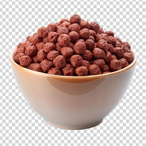 Premium Psd A Bowl Of Cocoa Puffs On Transparent Background