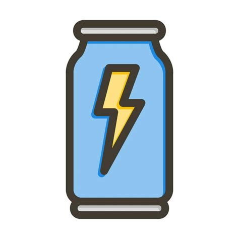 Energy Drink Vector Thick Line Filled Colors Icon Design 24657759