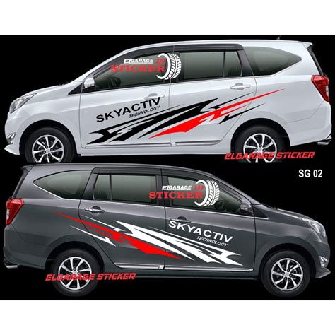 Jual Stiker Mobil Daihatsu Sigra Sticker Mobil Sigra Cutting Sticker