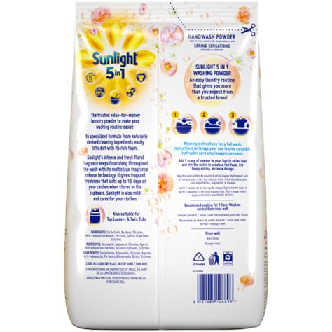 Sunlight 2in1 Hand Washing Powder Detergent Spring Sensations 2kg Clicks