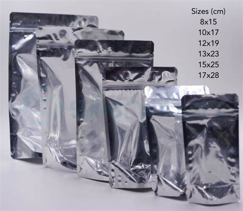 Cpack Stand Up Pouch Half Clear Half Metallized Resealable Pcs