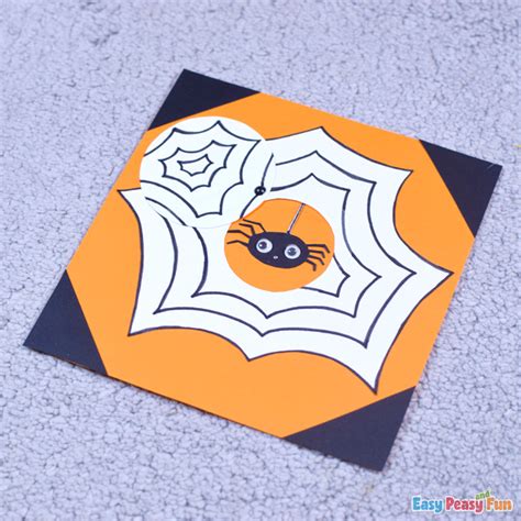 Peek a Boo Spider - Paper Spiderweb Craft - Easy Peasy and Fun