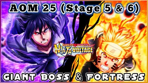 AOM 25 Fortress Giant Boss Stage 5 6 COMPLETE Naruto X Boruto