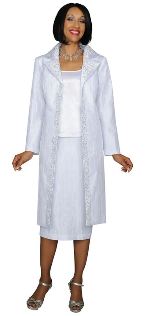 French Novelty Gmi G Womens Church Suit With Long Jacket