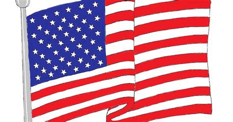 Art Class Ideas: Waving American Flag