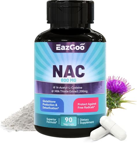 Amazon EAZGOO NAC Supplement N Acetyl Cysteine Capsules 800mg N