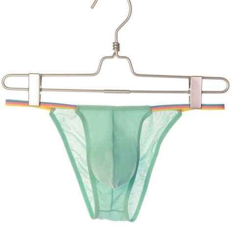 Men Ice Silk Briefs Ultra Thin U Convex Pouch Sexy Bikini Low Waist Underwear Ebay