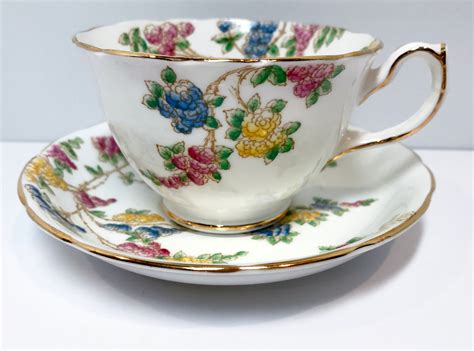 Hammersley Tea Cup And Saucer English Teacups Hand Painted Tea Cups