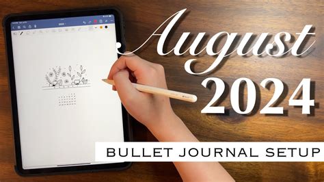 August Digital Bullet Journal Setup Plan With Me Youtube