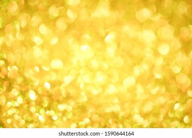 Luxury Gold Glitter Bokeh Background Defocused Stock Photo