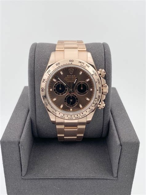 Lnib Feb Rolex Daytona Full Everose Gold Chocolate Dial