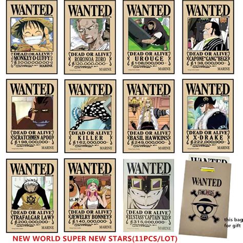 Póster de One Piece Wanted póster de Anime alrededor de la pared