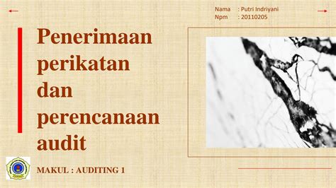 Solution Penerimaan Perikatan Dan Perencanaan Audit Studypool