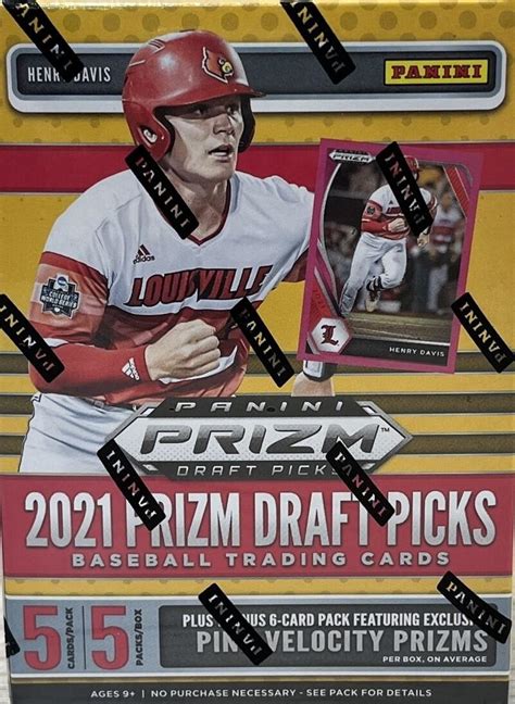 2021 Panini Prizm Draft Picks Baseball 5 Pack Blaster Box Pink Prizms