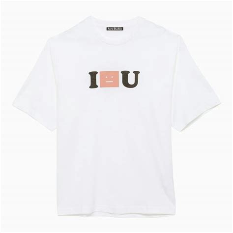 Acne Studios Acne Studios White Crew Neck T-Shirt With Logo Print | Grailed