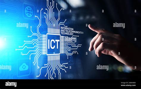 Ict Information And Communication Technology Concept On Virtual