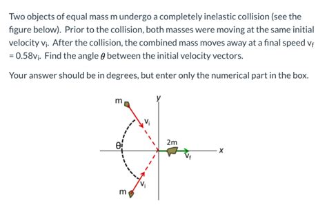 Solved Two Objects Of Equal Mass M Undergo A Completely Chegg