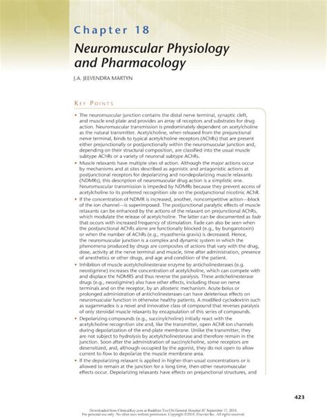 Pdf Neuromuscular Physiology And Pharmacology Neuromuscular