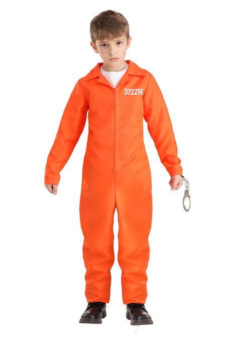 Kids Prison Jumpsuit Prisoner Costumes