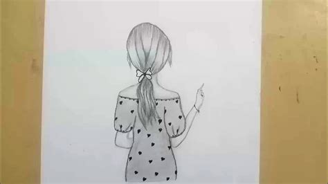 Girl Backside Drawing For Beginners Easy Drawing For Girls Step By