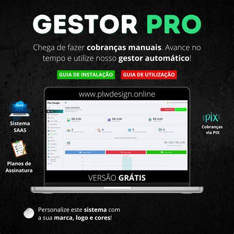 Sistema de Cobranças Via WhatsApp Gestor PRO White Label SaaS 2024