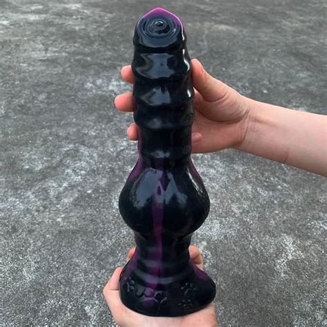 Enorme grosso cão vibrador macio silicone pênis grande pau phallus