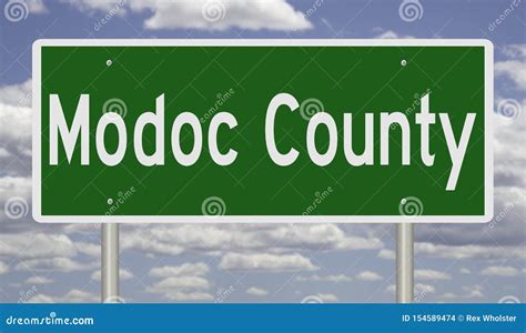 Map Of Modoc County In California State On White Background Single