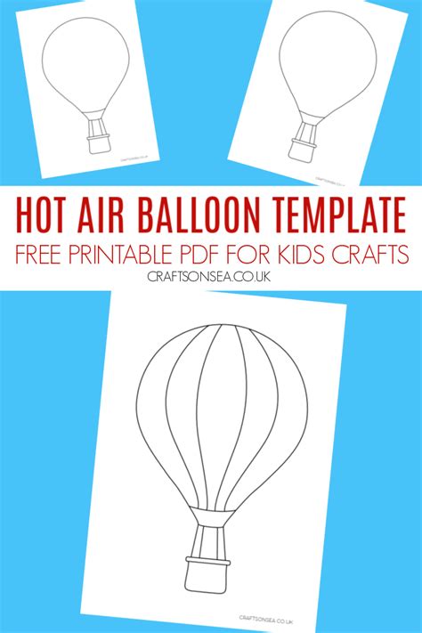 Hot Air Balloon Template Free Printable Pdf Hot Air Balloon Hot Air